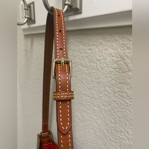 Dooney & Bourke Blue Pebbled Leather with Brown Trim - Picture 9 of 16